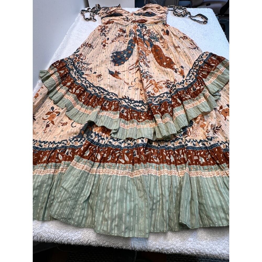 Ulla Johnson Portia Floral Print Midi Dress Boho Cottagecore Costal Summer, Sz 6 - Picture 5 of 14